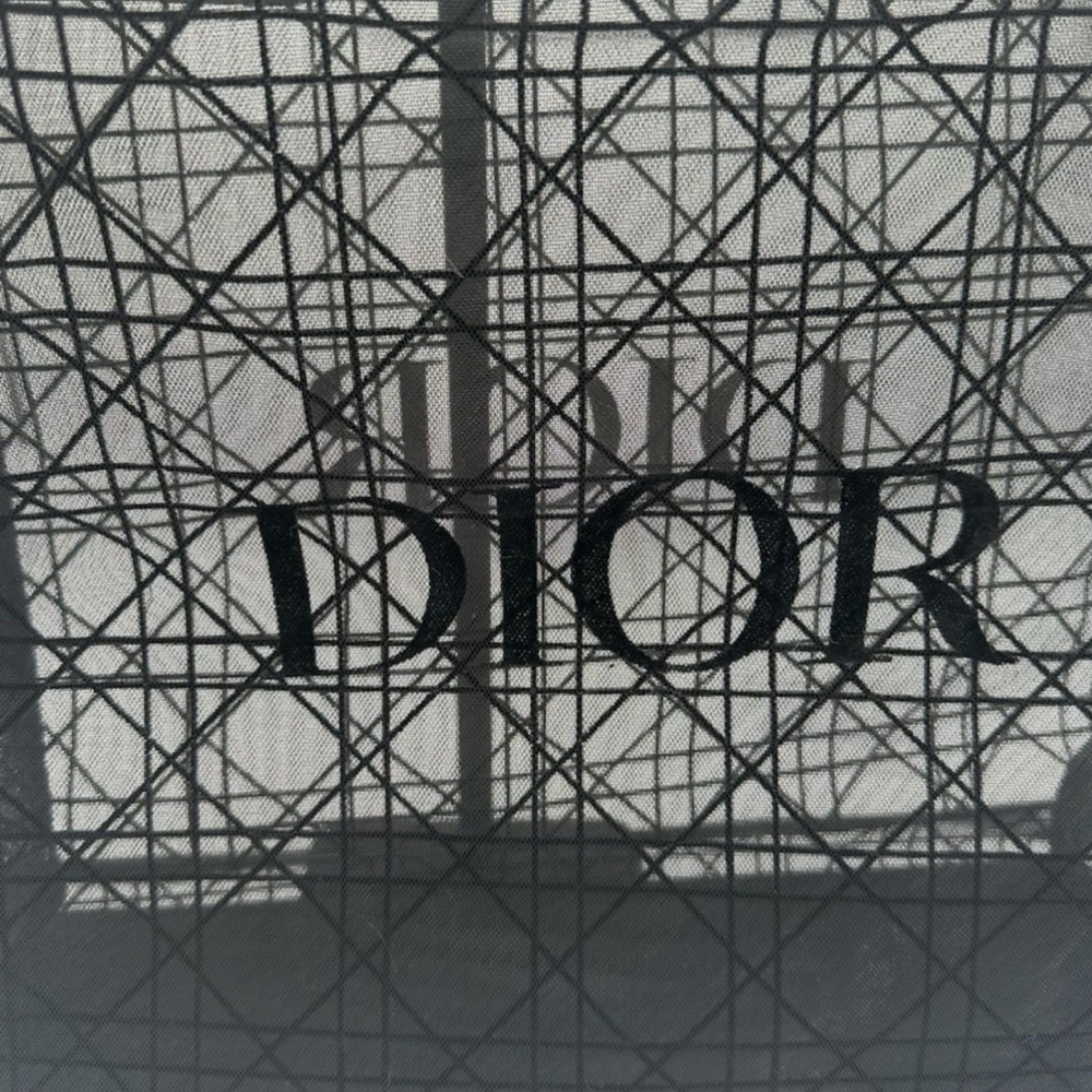 Bundle of Dior Black Mesh Tote with matching Pouch - Picture 9 of 14